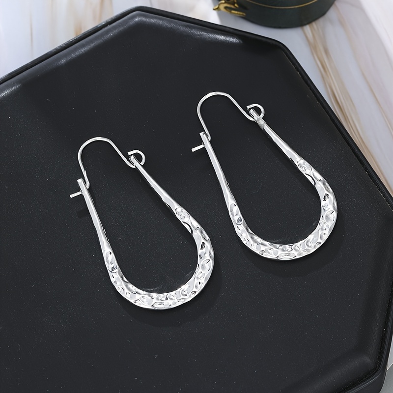 Artisan Hammered Horseshoe Hoop Earrings — Unique Artisan Design